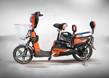 Çin Ön Arka Tamburlu Yüksek Güçlü Fırçasız Elektrikli Moped Scooter 350W Turuncu Renk Tedarikçi